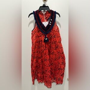 Poupette St Barth Girls Coverup Cotton Dress Size L. NWT